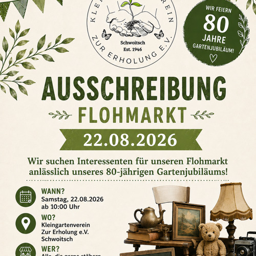 An alle Flohmarkt-Interessierte!!